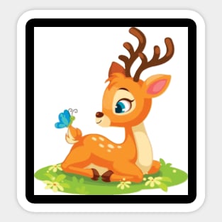 baby deer kids Sticker